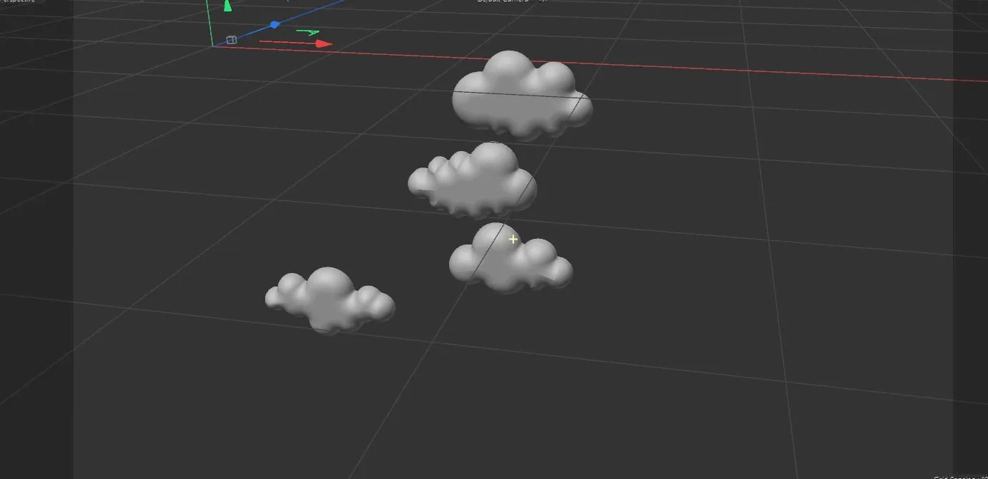The Cloud No. 9 cloud forms modelled in Cinema 4D