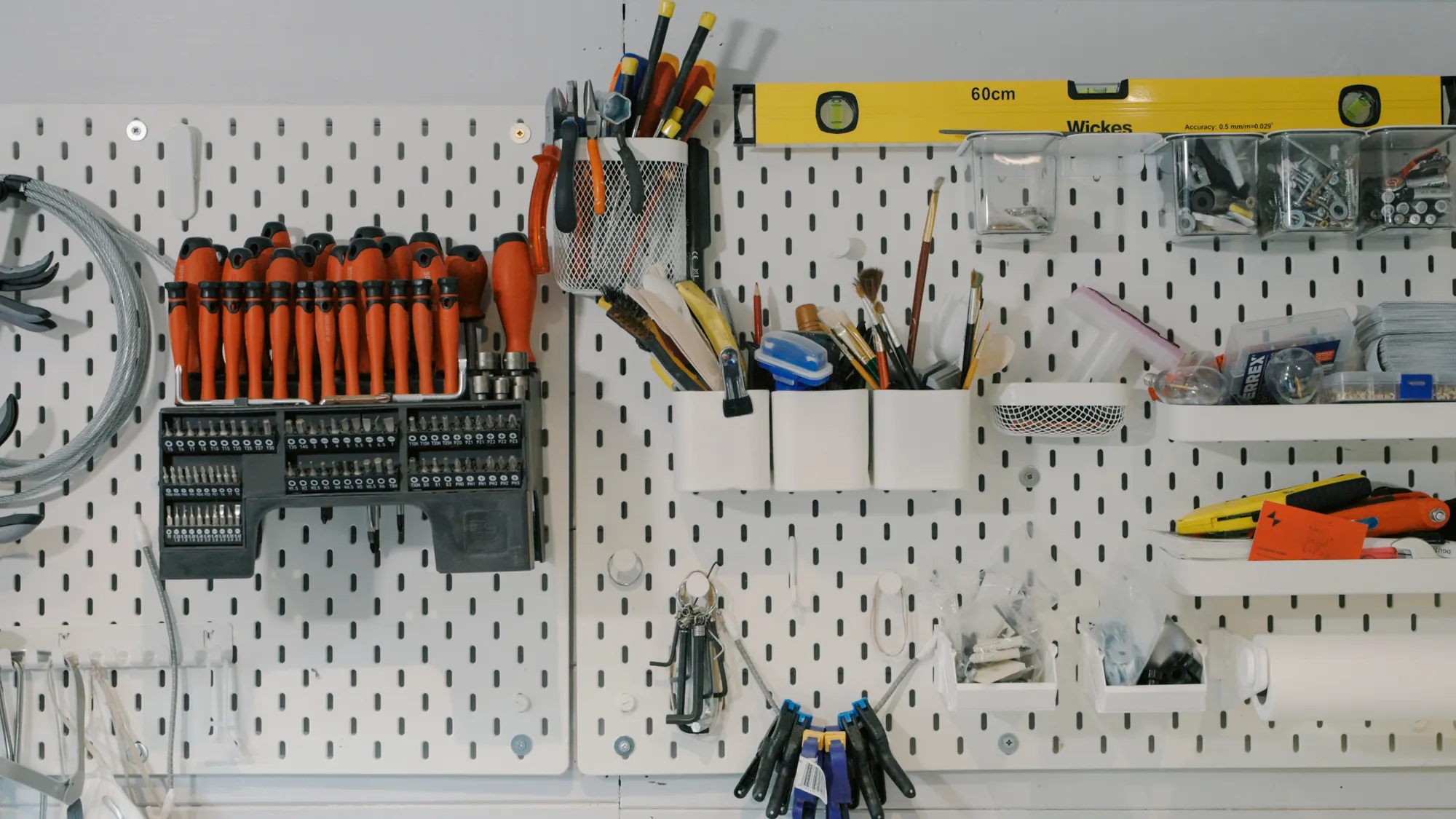 The tool wall in the Spike TM studio